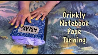 ASMR Crinkly notebook page smoothing (No talking) Water damaged paper (No soft spoken version)