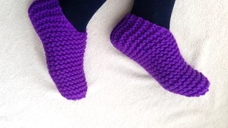 Tutorial on How to Loom Knit Toe-Up Slippers