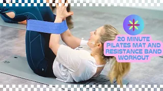 20-Min Pilates Mat Workout with Resistance Band | Tone Abs & Lower Body | Bizzimumzi Fitness
