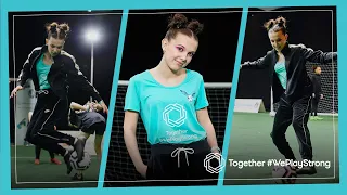 MILLIE BOBBY BROWN surprises ⚽ girls & joins #WePlayStrong squad