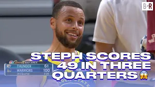 Steph Curry Scores 49 PTS In Three Quarters vs. Thunder