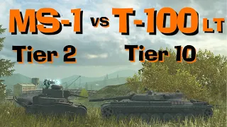 WOT Blitz Can MS-1 Kill T-100 LT