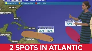 Sunday night tropical update: 2 systems in Atlantic to watch