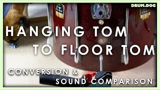 How to Convert a Hanging Tom to a Floor Tom! - A Sound Comparison