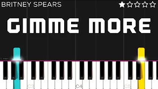 Britney Spears - Gimme More | EASY Piano Tutorial