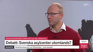 Svenska asylcenter utomlands – debatt mellan Ludvig Aspling (SD) och Annika Hirvonen (MP)