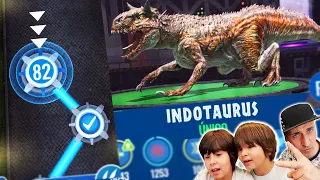 Dani y Evan en la ULTIMA PANTALLA de Jurassic World Alive y COMBATES con el INDOTAURUS