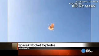 SpaceX rocket explosion caught on video