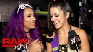 Sasha Banks congratulates Bayley on joining Team Raw: Raw Fallout, Nov. 13, 2017