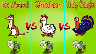 PVZ 2 8.5.1 - Ice Weasel vs Chicken vs Turkey Wrangler Zombies Level 100 Fights