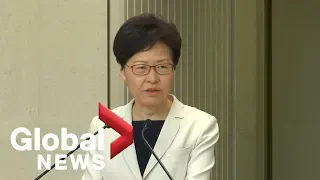 Hong Kong leader says escalation of violence in protests becoming more serious