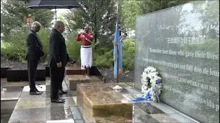 Fijian Prime Minister delivers address at the wreath laying ceremony