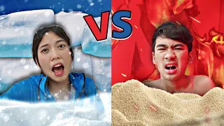 อากาศร้อน VS อากาศหนาว เอาตัวรอด เป็นคนที่แข็งแกร่ง EXTREME HOT VS COLD CHALLENGE | ใยบัว Fun Family