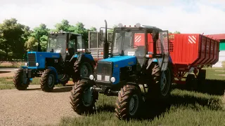 Farming Simulator 22 / Карта Кошмак / #23 Уборка кукурузы на силос МТЗ-82/1025, Claas Jaguar 900