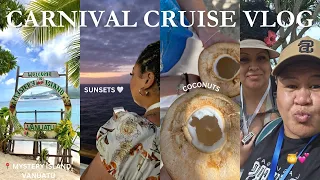 CRUISE VLOG | 9 day south pacific cruise • prices • vanuatu • free cocktails • beach day