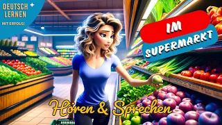 Im Supermarkt | Deutsch Lernen | Hören & Sprechen | Geschichte & Vokabeln