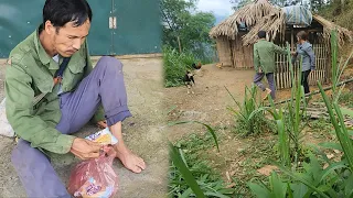 Homeless man earns food at any cost, happy when she's around