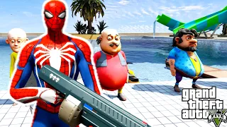 GTA 5 Epic Ragdolls RED SPIDERMAN VS MOTU PATLU VS SUPER HERO(Euphoria Physics & Funny Fails)E.7