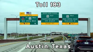 US183 Toll South - Austin Tollways - December, 2022