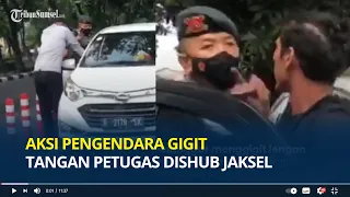 Aksi Pengendara Gigit Tangan Petugas Dishub, Tak Terima Mobil Diderek karena Parkir Sembarangan