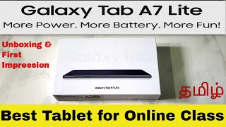 Samsung Galaxy Tab A7 Lite tablet unboxing in Tamil