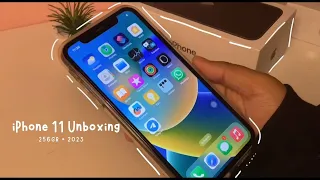 Black iPhone 11 Unboxing + 256GB 🖤 || Malaysia (2023) 🇲🇾