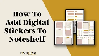 How To Add Stickers To Noteshelf | Create A Sticker Book In Noteshelf
