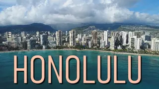 HONOLULU, Hawaii, U.S.A. (4K City Tour) Stunning Aerial/Walking Tour/Night/Day 4K Footage