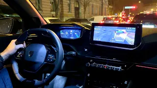 New PEUGEOT 2008 FACELIFT (2024) - night DRIVE IN THE CITY