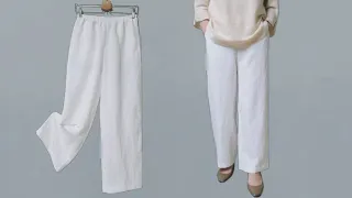 Easy and quick to make wide pants