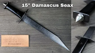 Making a Damascus Viking Seax YouTube Viking Challenge (FULL KNIFE BUILD) #ytvikingchallenge