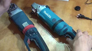 Порівняння найкращих болгарок Makita і Bosch, потужністю 2400 Вт. Сравнение лучших болгарок GA 9030