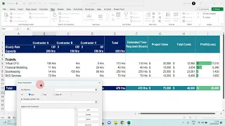 Using Excel Solver to allocate subcontractor hours to multiple projects