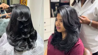 How To Round Layer Haircut ￼/ step by step / full tutorial / with blowdry #hair #tutorial #youtube ￼