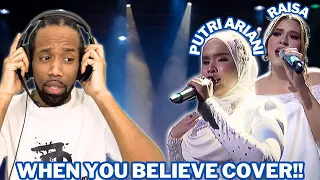 Putri Ariani X Raisa - When you Believe cover ( FINAL CUT HUT TRANSMEDIA 22) (REACTION)