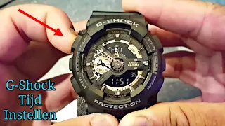 Casio G-Shock Protection GA110 Horloge Tijd Instellen (Dutch)