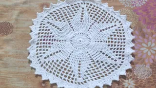 Crochet thalposh/center table mat/dolly step by step in Hindi
