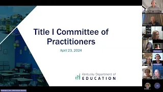 Title I Committee Practitioners - April 23, 2024