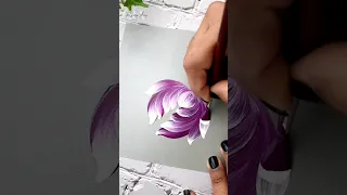 💫 🔴 INCREDIBLE Painting Technique 💫 Flower Painting #shorts