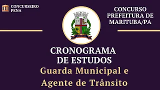 Cronograma de estudos concurso prefeitura de Marituba / PA