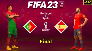 FIFA 23 - PORTUGAL vs. SPAIN - FIFA World Cup Final - Ronaldo vs. Carvajal - PS5™ [4K]