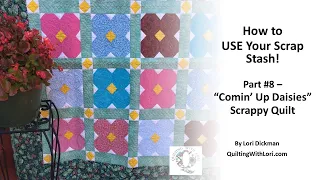 How to USE your Scrap stash  Pt8; Comin' Up Daisies Scrappy Quilt