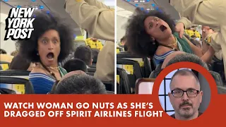 Watch woman go nuts as she's dragged off Spirit Airlines flight