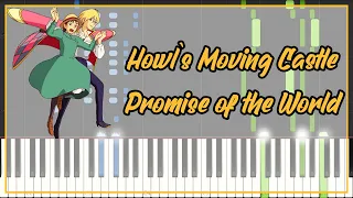 Howl`s Moving Castle - Promise of the World (Piano Tutorial Synthesia)