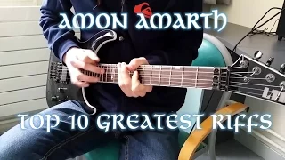 Top 10 GREATEST Amon Amarth Riffs - Guitar Medley