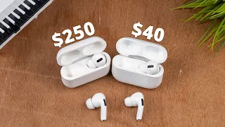 $40 AirPods Pro VS Apple AirPods Pro - Can You Tell The Difference?