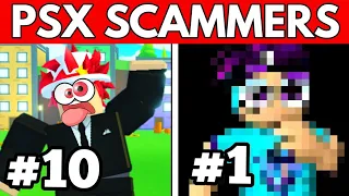Busting TOP 10 SCAMMERS in Pet Simulator X ROBLOX