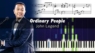 John Legend - Ordinary People - ACCURATE Piano Tutorial