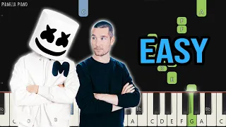 Marshmello ft Bastille - Happier | EASY Piano Tutorial by Pianella Piano