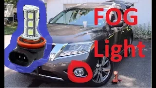 How to replace Fog Light bulb on 13-20 Nissan pathfinder 2015 2016 2017 2018 2019
